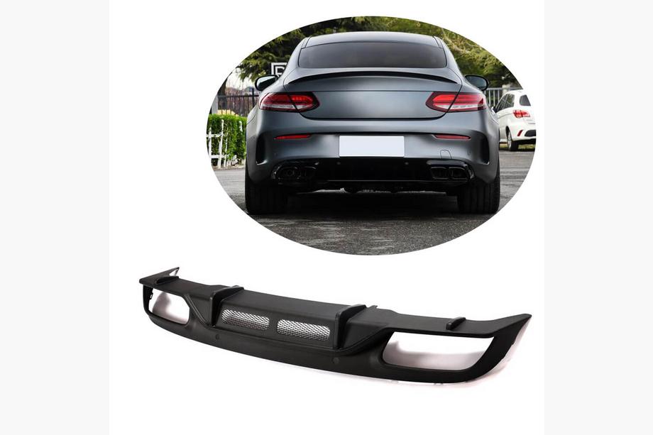 Mercedes C-class W205 2014–2021 Bakre diffuser (för coupe/cabriolet C63 AMG 2019-2021, kolfiber) Image