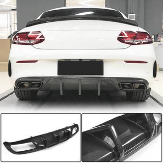 Bakre stötfångardiffusor V1 (för coupé/cabriolet C63 AMG 2015-2019, kolfiber) foto 1