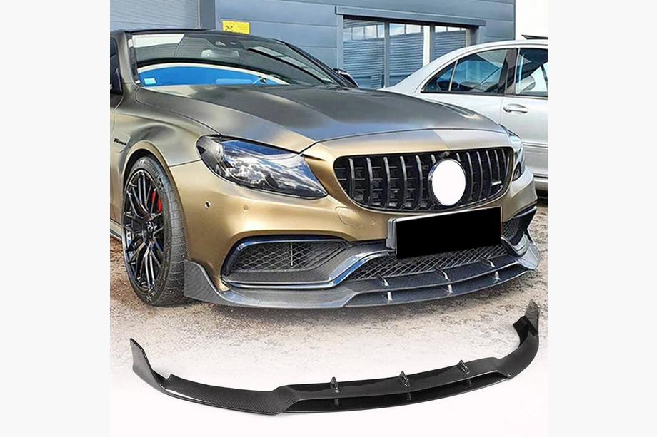 Mercedes C-class W205 2014–2021 Frontläpp Lip V2 (för Coupé/Cabriolet C63 AMG 2015-2019, kolfiber) Foto 1