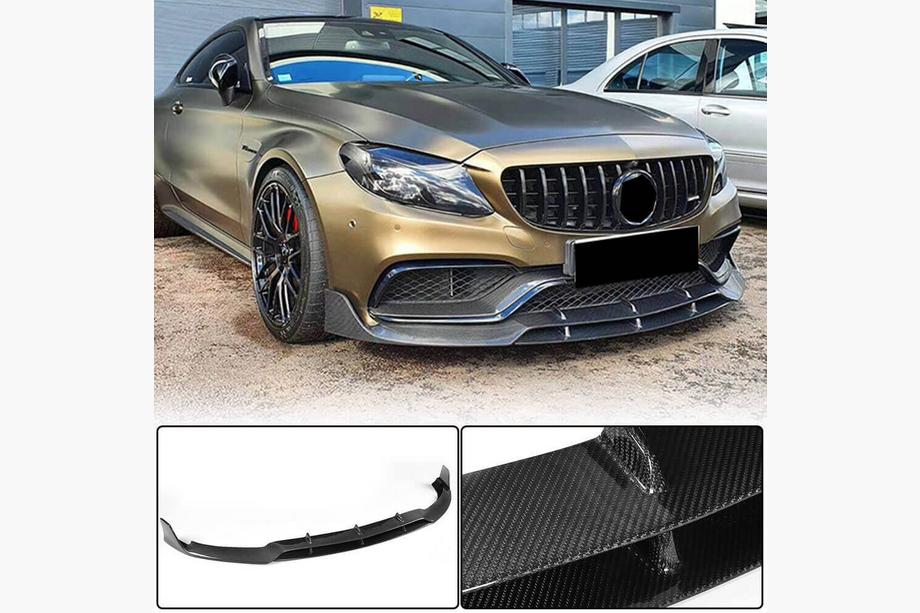 Mercedes C-class W205 2014–2021 Frontläpp Lip V2 (för Coupé/Cabriolet C63 AMG 2015-2019, kolfiber) Foto 2