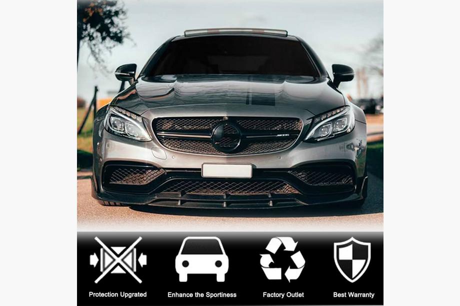 Mercedes C-class W205 2014–2021 Frontläpp Lip V2 (för Coupé/Cabriolet C63 AMG 2015-2019, kolfiber) Foto 3