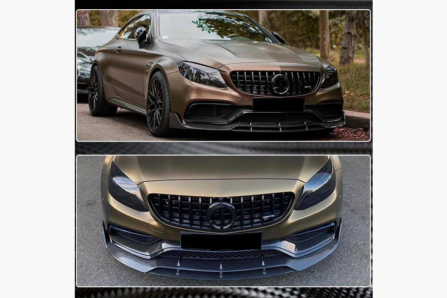 Mercedes C-class W205 2014–2021 Frontläpp Lip V2 (för Coupé/Cabriolet C63 AMG 2015-2019, kolfiber) Foto 5