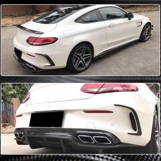 Kolfiber bakre stötfångarlist (för coupé/cabriolet C63 AMG 2015-2019) foto 3