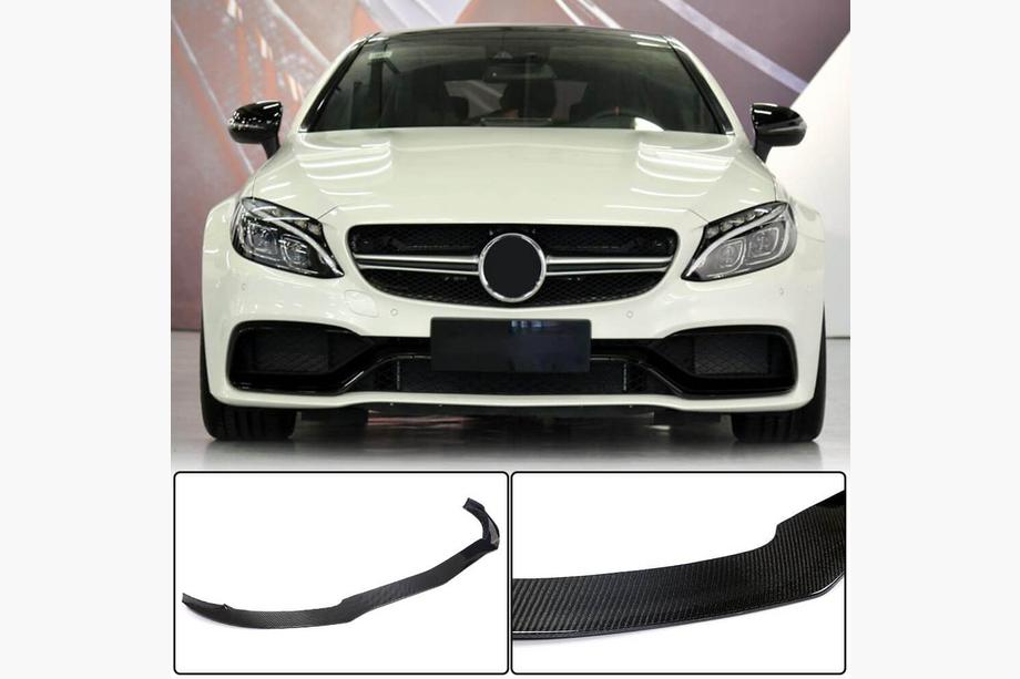 Mercedes C-class W205 2014–2021 Frontläpp Lip V3 (för coupé/cabriolet C63 AMG 2015-2019, kolfiber) Image