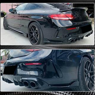 Bakre diffuserinsatser V2 (för coupé/cabriolet AMG-Line / C43 AMG 2015-2019, kolfiber) foto 4