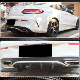 Bakre stötfångardiffusor (för coupé/cabriolet AMG-Line / C43 AMG 2015-2019, kolfiber) foto 4
