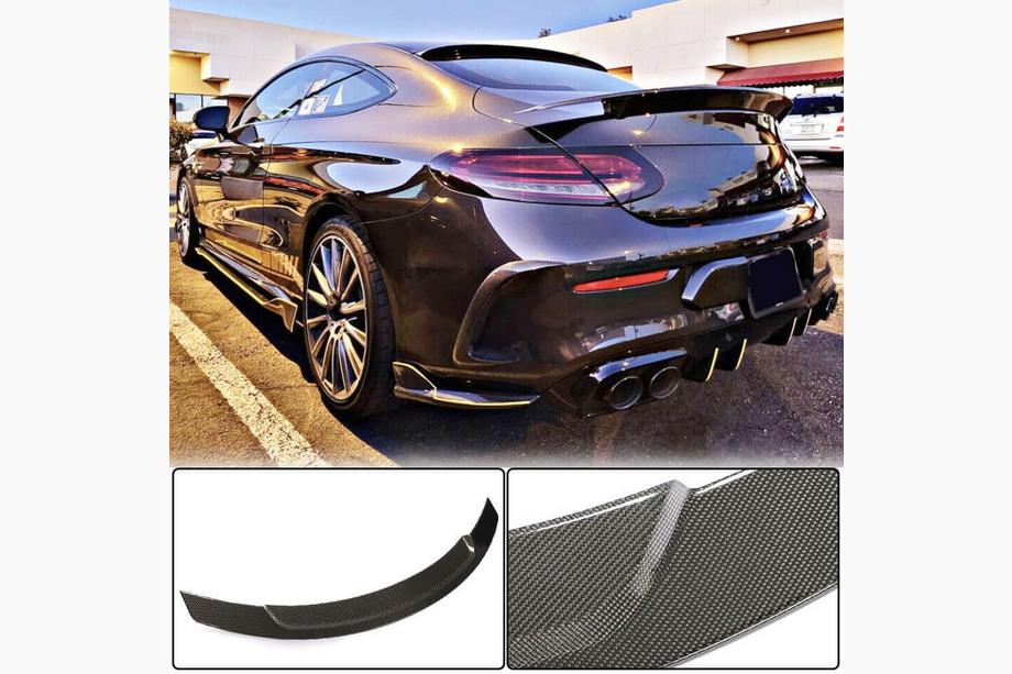Mercedes C-class W205 2014–2021 V10 spoiler (för coupé 2015-2019, kolfiber) Image