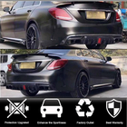 Mercedes C-class W205 2014–2021 Bakre stötfångardiffusor med avgasändrör (för SD C43 AMG 2015-2021, kolfiber) foto 2