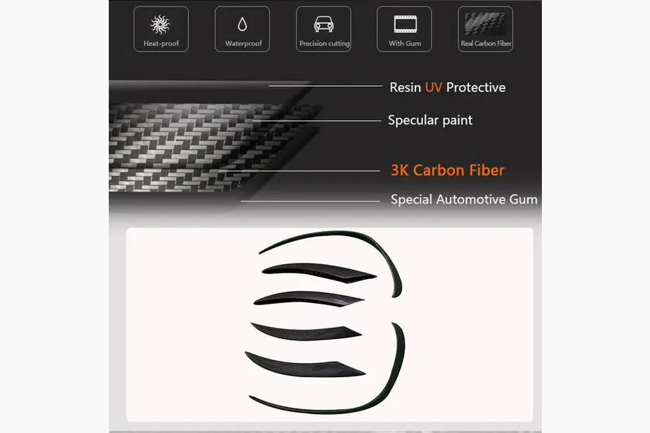Mercedes C-class W205 2014–2021 Frontläpp till främre stötfångare (för SD AMG-Line 2015-2019, kolfiber) Foto 4