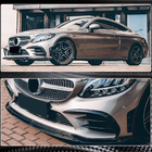 Mercedes C-class W205 2014–2021 Frontläpp Lip V1 (för C43 AMG 2019-2021, kolfiber) foto 4
