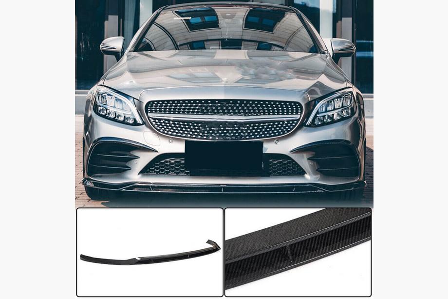 Mercedes C-class W205 2014–2021 Frontläpp Lip V1 (för C43 AMG 2019-2021, kolfiber) Image