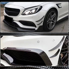 Mercedes C-class W205 2014–2021 Kolfiber frontstötfångar-läpp (för C63 AMG 2015-2019) foto 4