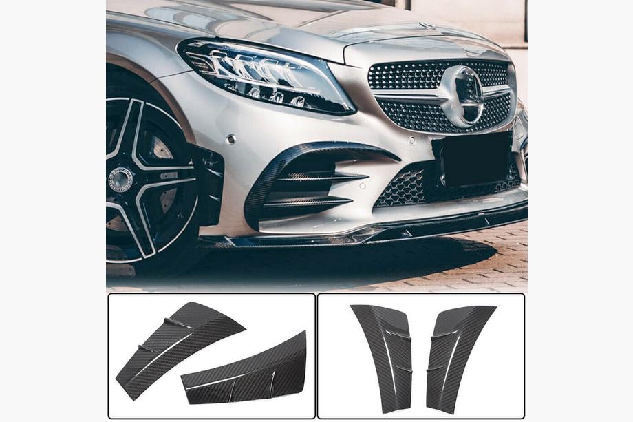 Mercedes C-class W205 2014–2021 Frontstötfångarinsatser V2 (för C43 AMG 2019-2021, kolfiber) Image