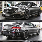 Mercedes C-class W205 2014–2021 Sidokjolar V2 (för C43/C63 AMG 2015-2019, kolfiber) foto 3
