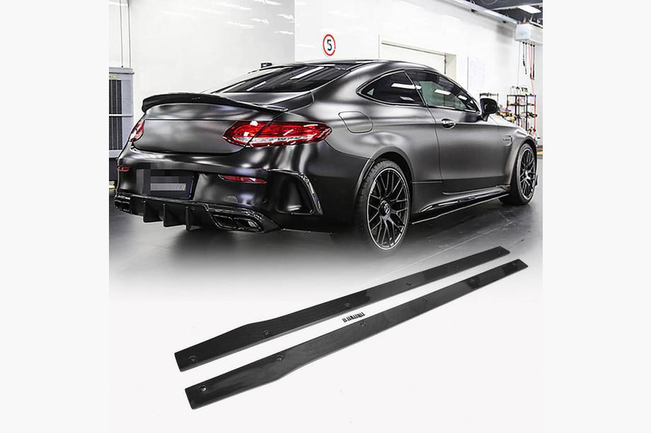 Mercedes C-class W205 2014–2021 Sidokjolar V2 (för C43/C63 AMG 2015-2019, kolfiber) Image
