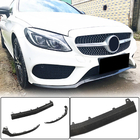 Mercedes C-class W205 2014–2021 Frontläpp till stötfångare Lip V4 (för C43 AMG 2015-2019, kolfiber) foto 1