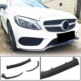 Frontläpp till stötfångare Lip V4 (för C43 AMG 2015-2019, kolfiber) foto 1