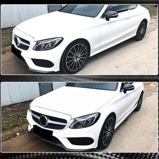 Frontläpp till stötfångare Lip V4 (för C43 AMG 2015-2019, kolfiber) foto 3