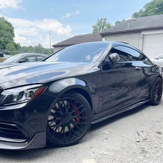 Sidoskirts V4 (för C43/C63 AMG 2015-2019, kolfiber) foto 2