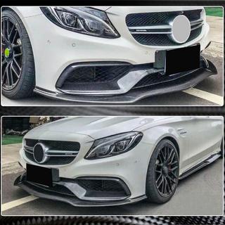 Frontläpp till stötfångare Lip V2 (för SD C63 AMG 2015-2019, kolfiber) foto 4