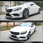 Mercedes C-class W205 2014–2021 Kolfiber frontläpp till främre stötfångare Lip V3 (för SD C63 AMG 2015-2019, kolfiber) foto 5