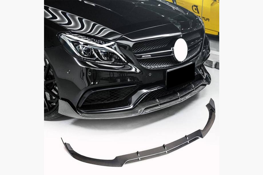 Mercedes C-class W205 2014–2021 Frontläpp till främre stötfångare V4 (för SD C63 AMG 2015-2019, kolfiber) Image