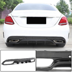 Mercedes C-class W205 2014–2021 Bakre stötfångardiffusor (för SD C43/C63 AMG 2015-2019, kolfiber) foto 1