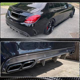 Bakre stötfångardiffusor (för SD C43/C63 AMG 2015-2019, kolfiber) foto 4