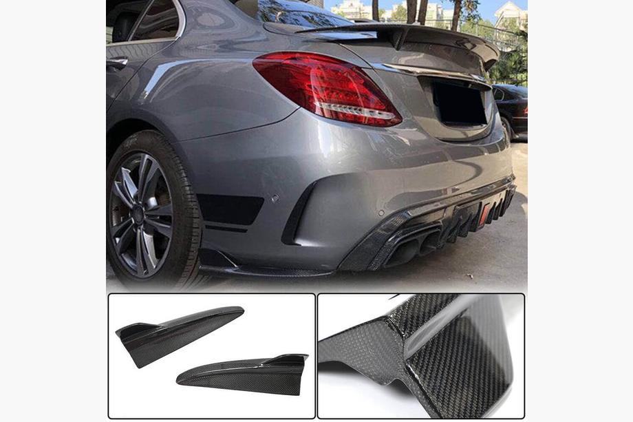 Mercedes C-class W205 2014–2021 Bakre stötfångarflaps Flap (för SD C43/C63 AMG 2015-2019, kolfiber) Image