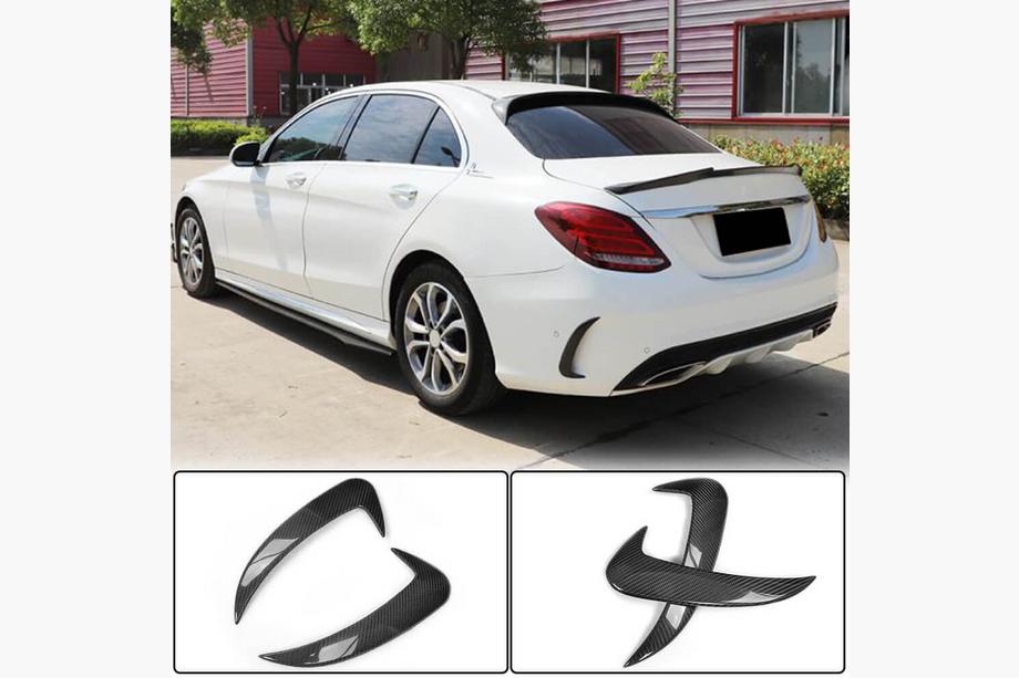 Mercedes C-class W205 2014–2021 Bakre stötfångarlist (för SD C43/C63 AMG 2015-2019, kolfiber) Image