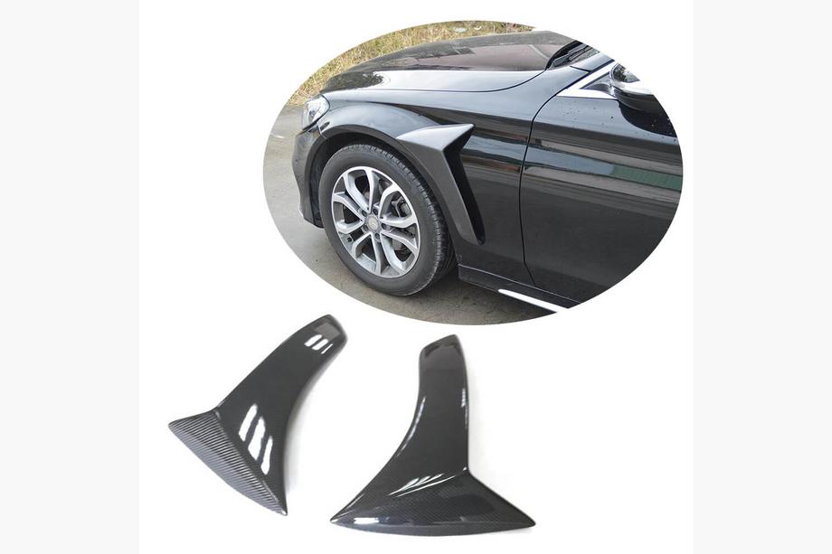 Mercedes C-class W205 2014–2021 Kolfiber framskärmskåpor (för SD AMG-Line 2015-2019, Carbon) Image