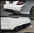 Mercedes C-klass W204 2007–2015 Bakre stötfångarspoiler med diffuser (för C63 AMG 2012-2014, kolfiber) foto 3