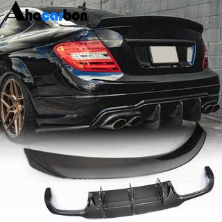 Bakre stötfångarspoiler med diffuser (för C63 AMG 2012-2014, kolfiber) foto 1