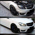 Mercedes C-klass W204 2007–2015 Frontläppar till främre stötfångaren (för AMG 2012-2014, kolfiber) foto 3