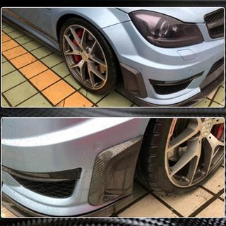 Frontläppar till främre stötfångaren (för AMG 2012-2014, kolfiber) foto 4