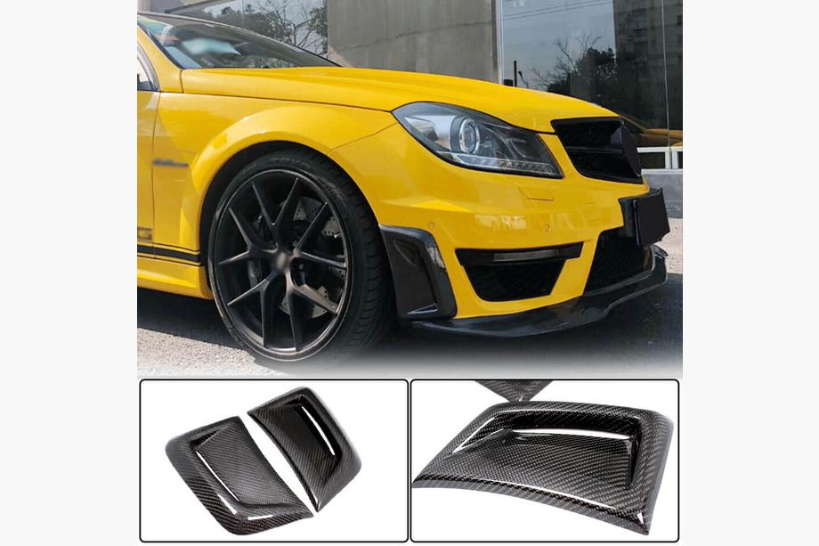 Mercedes C-klass W204 2007–2015 Frontläppar till främre stötfångaren (för AMG 2012-2014, kolfiber) Image