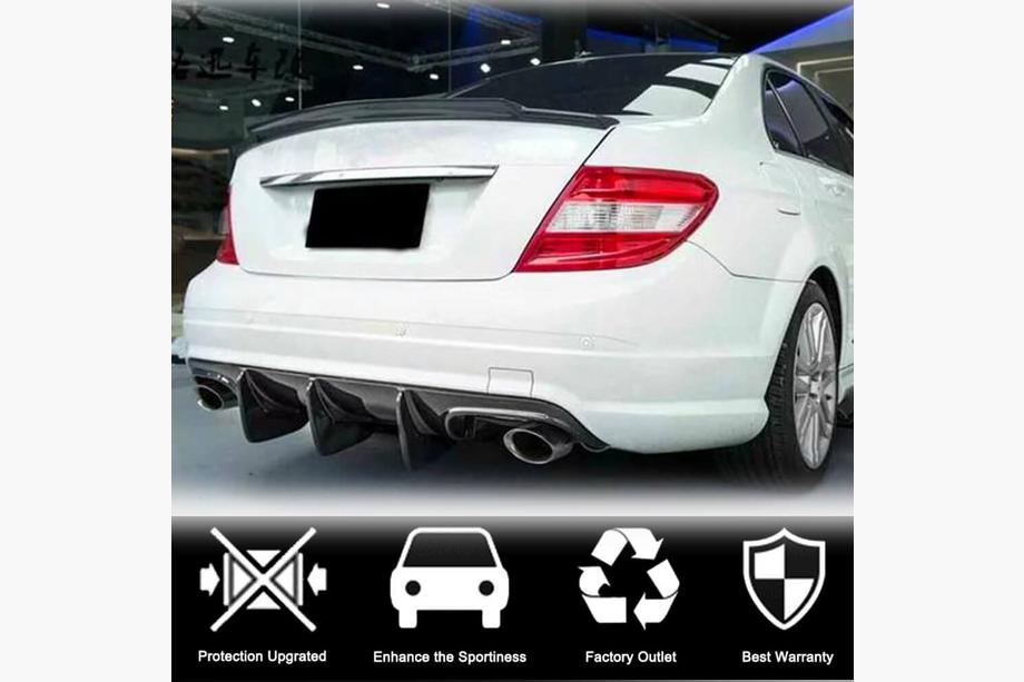 Mercedes C-klass W204 2007–2015 Bakre stötfångardiffusor V1 (för AMG SD 2008-2011, kolfiber) Foto 3