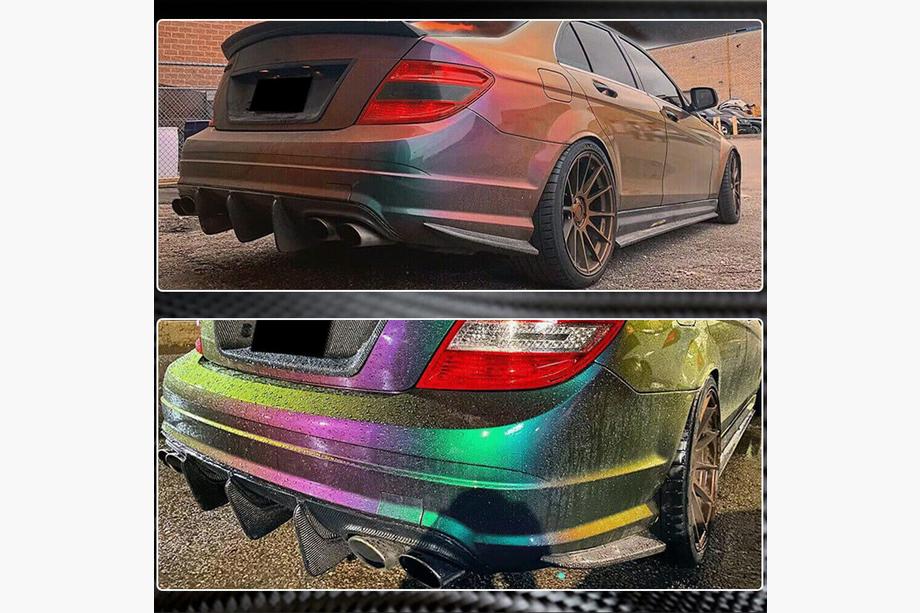 Mercedes C-klass W204 2007–2015 Bakre stötfångardiffusor V1 (för AMG SD 2008-2011, kolfiber) Foto 5