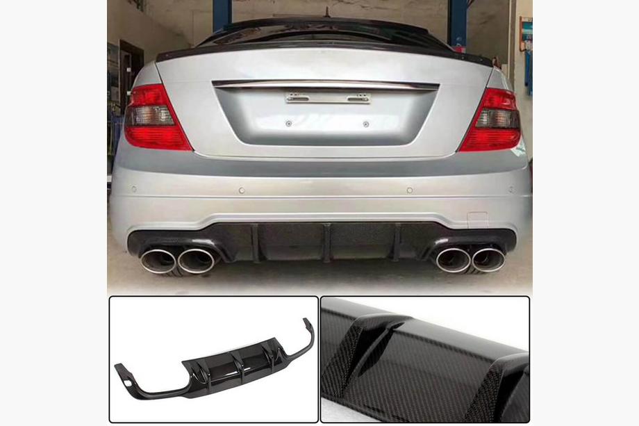 Mercedes C-klass W204 2007–2015 Bakre stötfångardiffusor V1 (för AMG SD/Coupe 2012-2014, kolfiber) Image