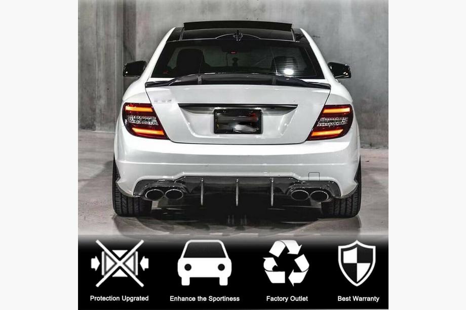 Mercedes C-klass W204 2007–2015 Bakre stötfångardiffusor V2 (för AMG SD/Coupe 2012-2014, kolfiber) Foto 2