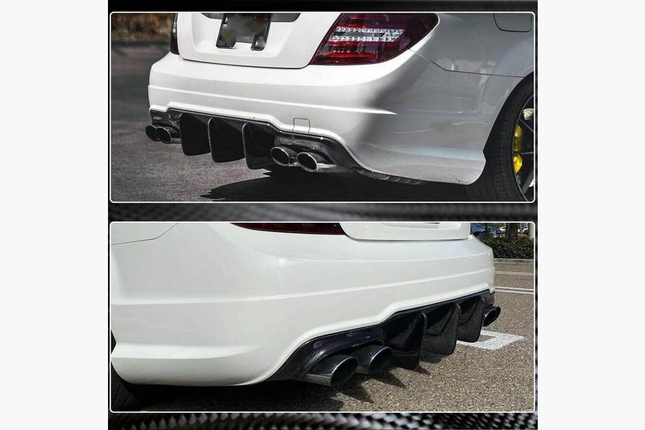 Mercedes C-klass W204 2007–2015 Bakre stötfångardiffusor V2 (för AMG SD/Coupe 2012-2014, kolfiber) Foto 3