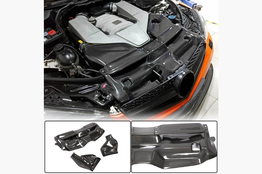 Mercedes C-klass W204 2007–2015 Cold air intake-hus med lock (för C63 AMG 2012-2014, torr kolfiber) Foto 1