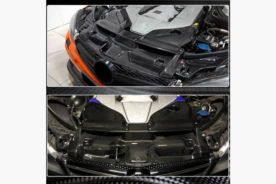 Mercedes C-klass W204 2007–2015 Cold air intake-hus med lock (för C63 AMG 2012-2014, torr kolfiber) Foto 3