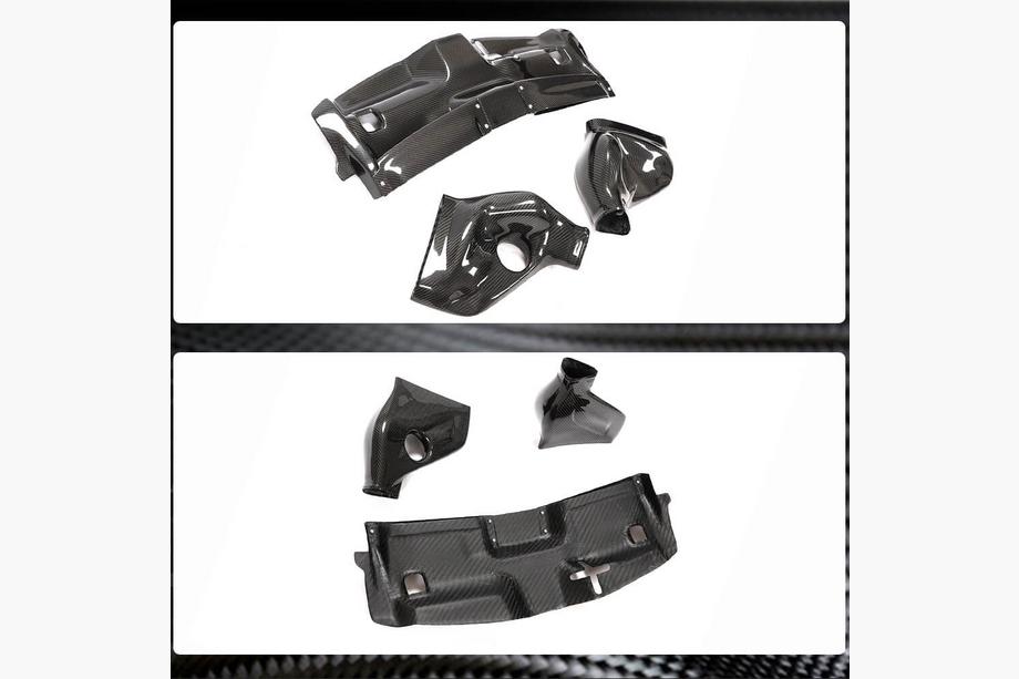 Mercedes C-klass W204 2007–2015 Cold air intake-hus med lock (för C63 AMG 2012-2014, torr kolfiber) Foto 4