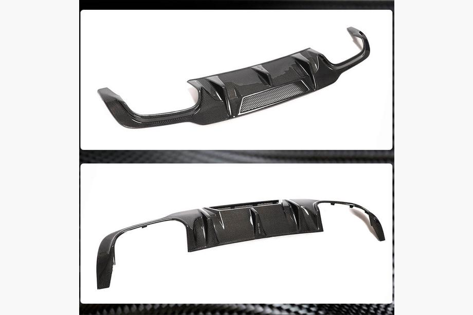 Mercedes C-klass W204 2007–2015 Bakre stötfångardiffusor V4 (för AMG SD/Coupe 2012-2014, kolfiber) Foto 4