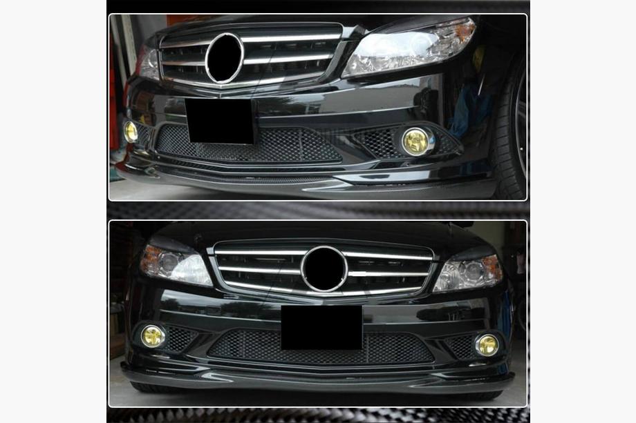Mercedes C-klass W204 2007–2015 Frontläpp till främre stötfångare (för AMG-Line 2008-2011, kolfiber) Foto 4