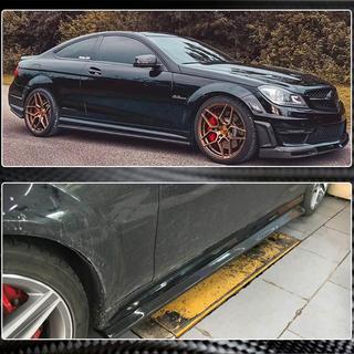 Sidokjolar (för AMG SD, kolfiber) Mercedes C-klass W204 2007–2015 foto 3