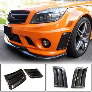 Kolfiberinsatser till främre stötfångaren (för C63 AMG Sedan 2008-2011) foto 1