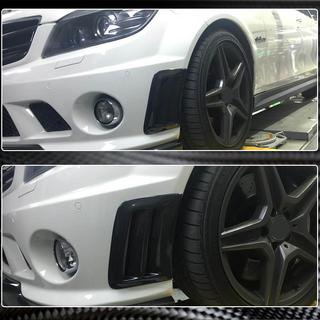 Kolfiberinsatser till främre stötfångaren (för C63 AMG Sedan 2008-2011) foto 3