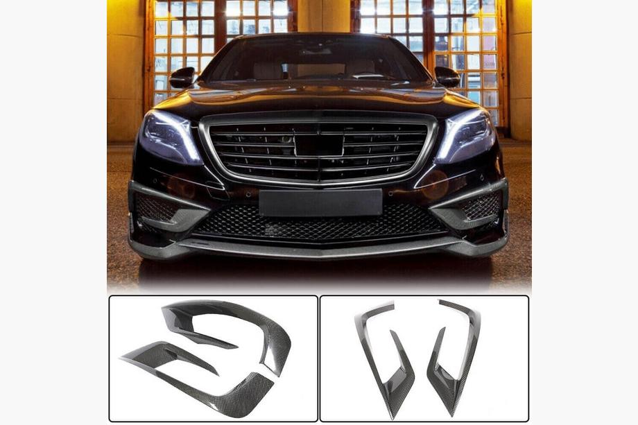 Mercedes S-class W222 2013–2022 Frontstötfångarinsatser V1 (för S63 AMG 2014-2017, kolfiber) Image